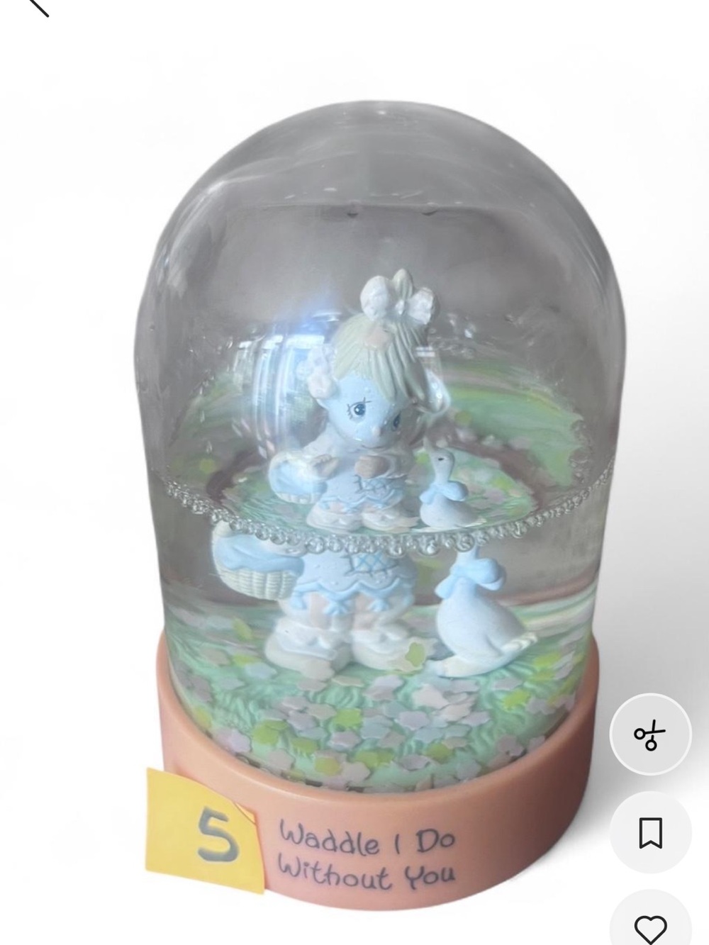 Vintage Precious Moments Snow Globe ‘waddle I do without you’